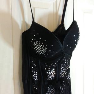 Victorias Secret Black Corset with Garters